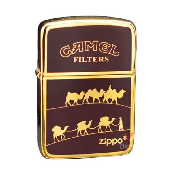 Zippo Tái Bản 1941 Mạ Vàng Sơn Chủ Đề Thương Hiệu Camel ZN176