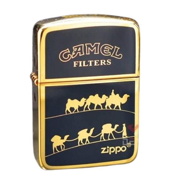 Zippo Tái Bản 1941 Mạ Vàng Sơn Chủ Đề Thương Hiệu Camel ZN176