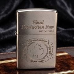 Zippo Canada 2002 – Bản Mạ Bạc Silver Plate – Đời XVIII – Hàng Sưu Tầm Cuối Cùng C96