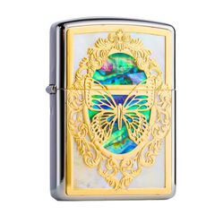 Bản khảm trai dán hình bươm mạ vàng ZN223