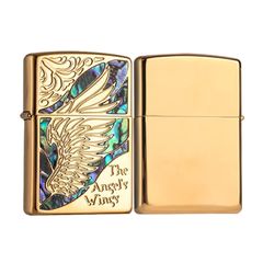 Zippo Khảm Trai Khắc Đôi Cánh Thiên Thần The Angel's Wings ZN57