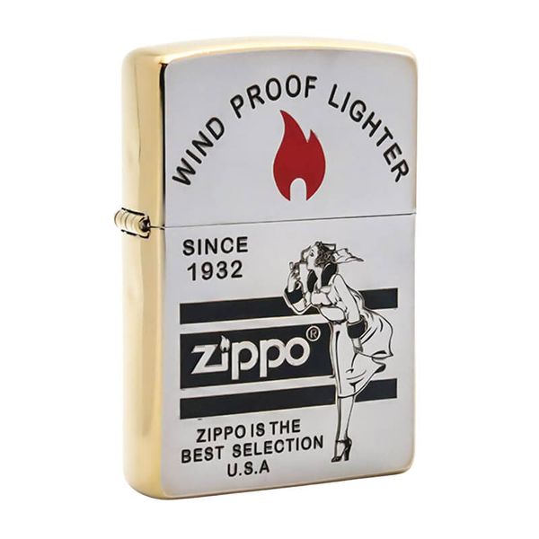 Zippo Chủ Đề Các Biểu Tượng Zippo Cạnh Mạ Vàng ZN160
