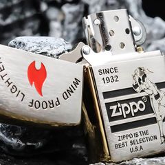 Zippo Chủ Đề Các Biểu Tượng Zippo Cạnh Mạ Vàng ZN160