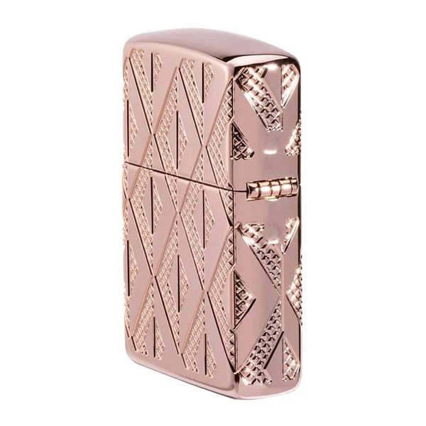 Zippo Armor Khắc Hoa Văn Ốp Kim Cương Geometric Diamond Z19