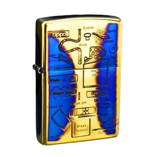 Zippo Đồng Cháy Khắc Những Bộ Phận Của Zippo ZN292