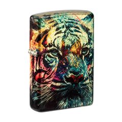 Zippo Tranh Sơn Dầu Chủ Đề Con Hổ Colorful Tiger Design Z164