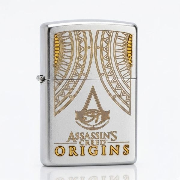Zippo Satin Khắc Chủ Đề Game Assasin's Creed Origins Z312