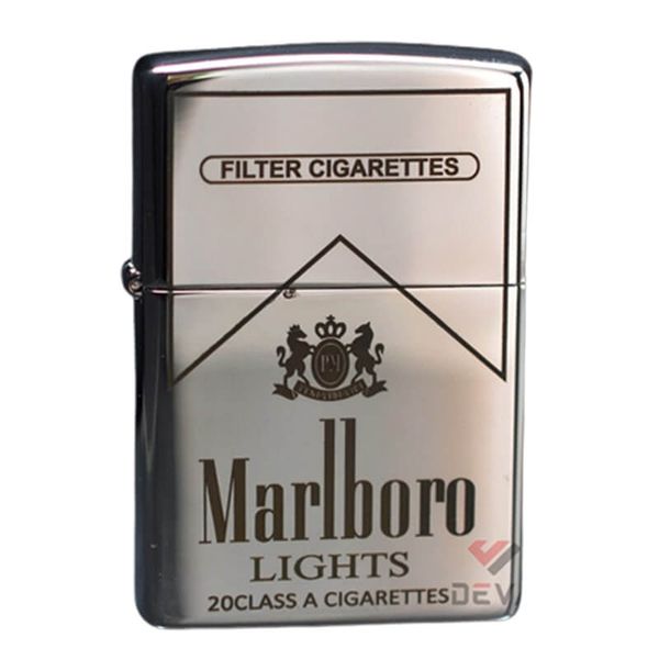 Zippo Mạ Chrome Khắc Chủ Đề Marlboro ZK99