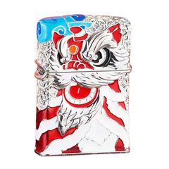 Zippo Bọc Lưới Mạ Vàng Đầu Lân Sư Rồng Cầu Tài Lộc ZN147