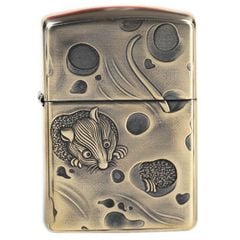 Zippo Amror Khắc Chủ Đề Chuột và Pho Mát Mouse And Cheese ZD75