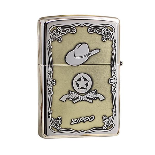 Zippo Khắc Hình Cô Gái Cao Bồi ZK120
