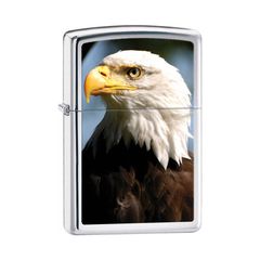 Zippo Mạ Chrome Bạc Bóng In Hình Chim Ưng Eagle Z99