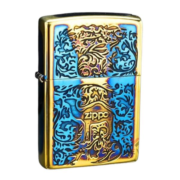 Zippo Đồng Cháy Khắc Nổi Hoa Văn Camel Chìm ZN304
