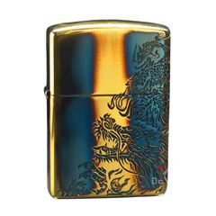 Zippo Armor Đồng Cháy Khắc Rồng Chầu ZN18