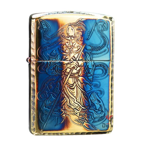 Zippo Armor đồng cháy khắc hình Võ Tướng ZN316