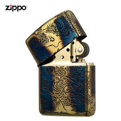 Zippo Armor Đồng Cháy Khắc Rồng Bay Lượn ZN09