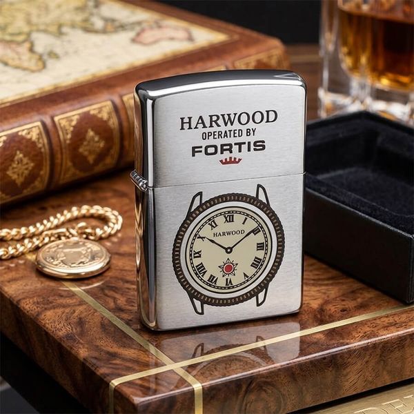 Zippo 1992 Kèm Đồng Hồ Harwood – Đời VIII La Mã – Bản Kỷ Niệm Di Sản C135