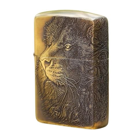 Set Zippo Armor Khắc Nổi Sư Tử 3D ZD62