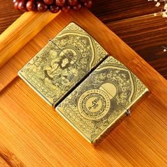 Zippo Khắc Đức Phật Bạch Độ Mẫu Tara Trắng ZN28