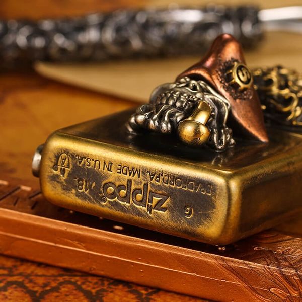 Zippo Ốp Emblem Chủ Đề Cướp Biển Caribean ZD20