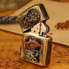 Zippo Ốp Emblem Chủ Đề Cướp Biển Caribean ZD20
