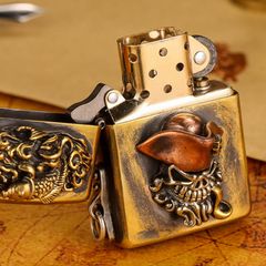 Zippo Ốp Emblem Chủ Đề Cướp Biển Caribean ZD20