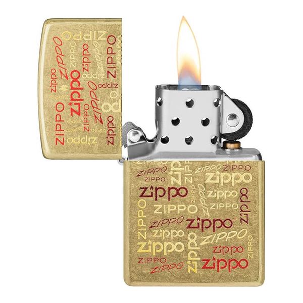 Zippo Vàng Chủ Đề Logo Zippo Design Z173