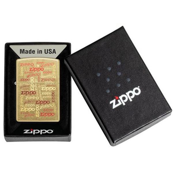Zippo Vàng Chủ Đề Logo Zippo Design Z173