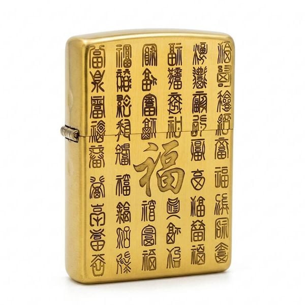 Zippo Khắc Chủ Đề Chữ Phúc May Mắn ZN76