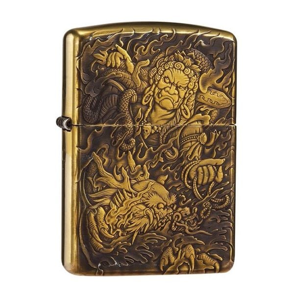 Set Zippo Armor Khắc Nổi 3D Thần vs Rồng ZD71