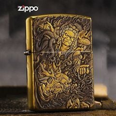 Set Zippo Armor Khắc Nổi 3D Thần vs Rồng ZD71