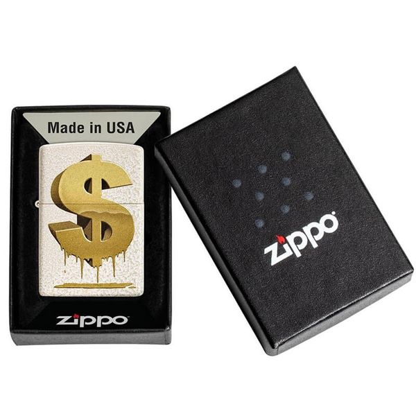 Zippo In Hình Đồng Đô La Nhỏ giọt Drippy Dollar Design Z214