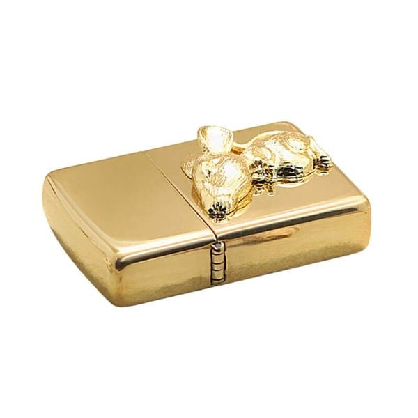 Zippo ốp Emblem Hình Chuột ZN219