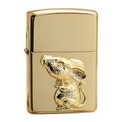 Zippo ốp Emblem Hình Chuột ZN219