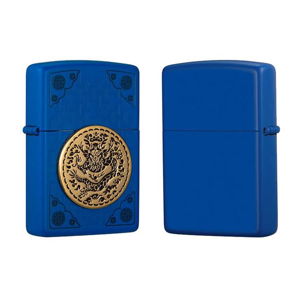 Zippo Dán Emblem Mề Đay Khắc Hình Rồng ZN123