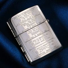 Zippo Ốp Lệch Emblem Mộc Đáy Zippo Qua Các Thời Kỳ ZN83