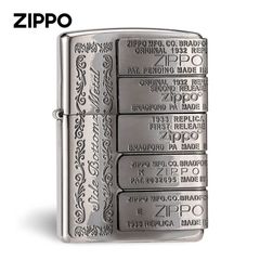 Zippo Ốp Lệch Emblem Mộc Đáy Zippo Qua Các Thời Kỳ ZN83