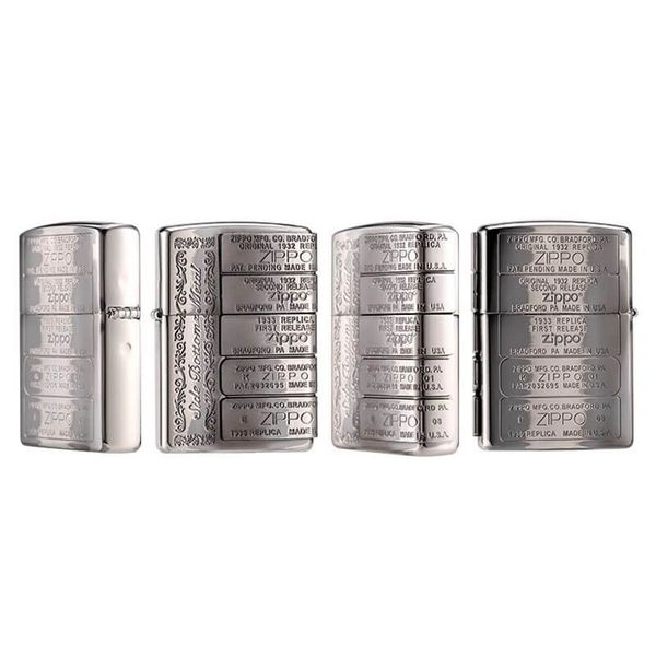 Zippo Ốp Lệch Emblem Mộc Đáy Zippo Qua Các Thời Kỳ ZN83