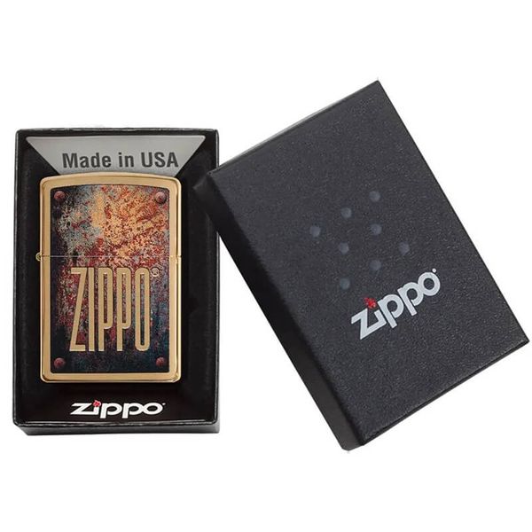 Zippo Mỹ chính hãng chủ đề mô phỏng Rusty Plate Design Z280