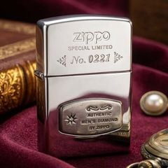Zippo 1995 Emblem Gắn Kim Cương, Đời XI La Mã, Thiết Kế Sang Trọng Đẳng Cấp C72