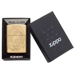 Zippo rồng hổ khắc sâu Z327