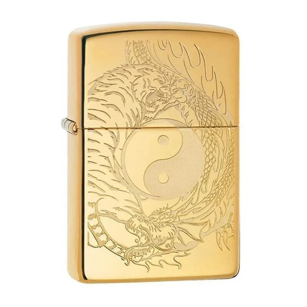 Zippo rồng hổ khắc sâu Z327