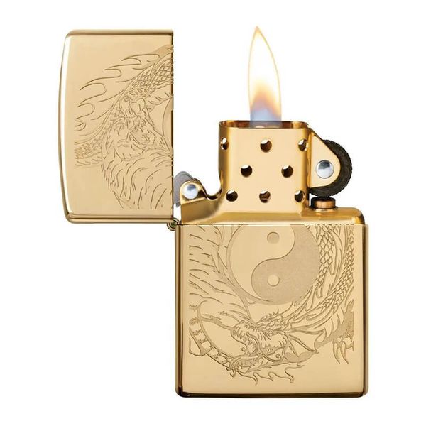 Zippo rồng hổ khắc sâu Z327