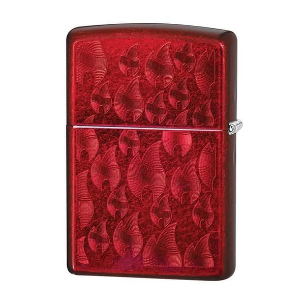 Zippo sơn đỏ in hình ngọn lửa chìm Z276