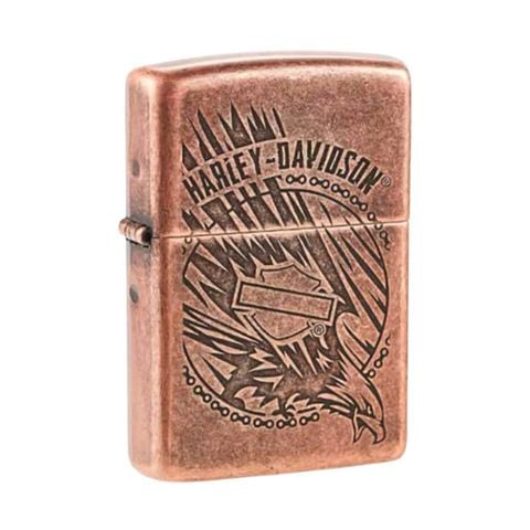 Zippo Mỹ chính hãng mạ đồng đỏ Harley Davidson Z305