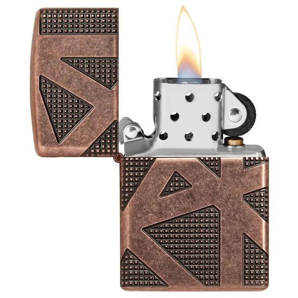 Zippo Armor Đồng Cổ Chủ Đề Hình Học Geometric 360 Design Z344