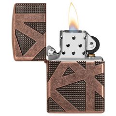Zippo Armor Đồng Cổ Chủ Đề Hình Học Geometric 360 Design Z344