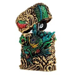 Zippo Ốp Tượng Thanh Long Và Vòng Xoay Phong Thủy ZN86