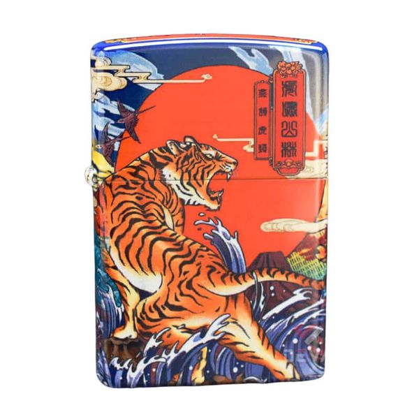 Zippo Hộp Mica Sơn Chủ Đề Hổ Gầm ZN119