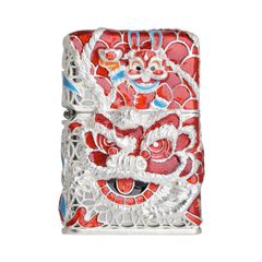 Zippo Bọc Lưới Mạ Vàng Hổ Múa Lân Sư Rồng ZN150
